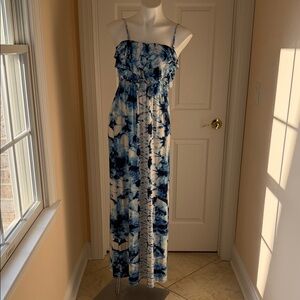 Style & Co. Navy and White Maxi Dress